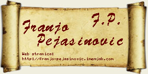 Franjo Pejašinović vizit kartica